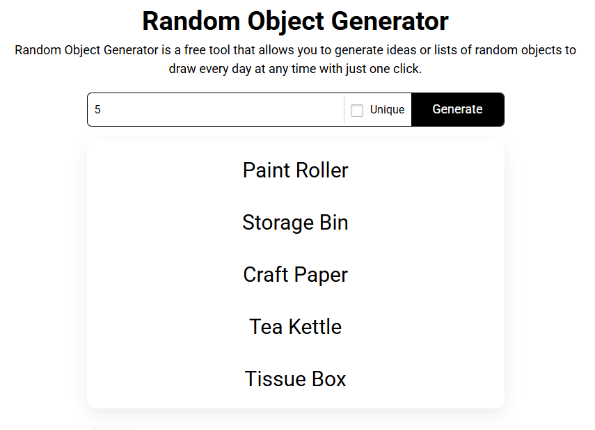 Random Object Generator 