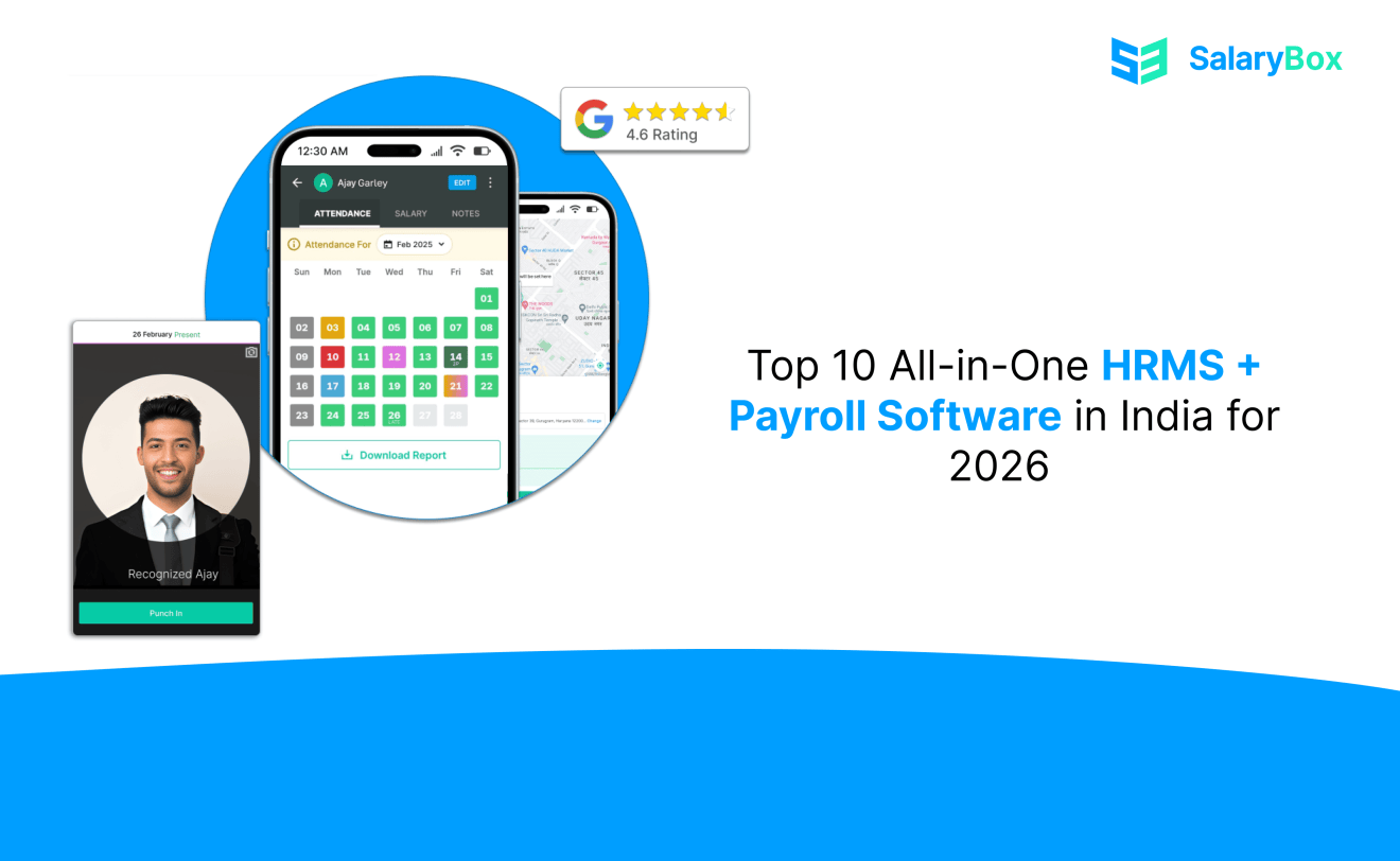Top 10 All-in-One HRMS + Payroll Software in India for 2026 - SalaryBox